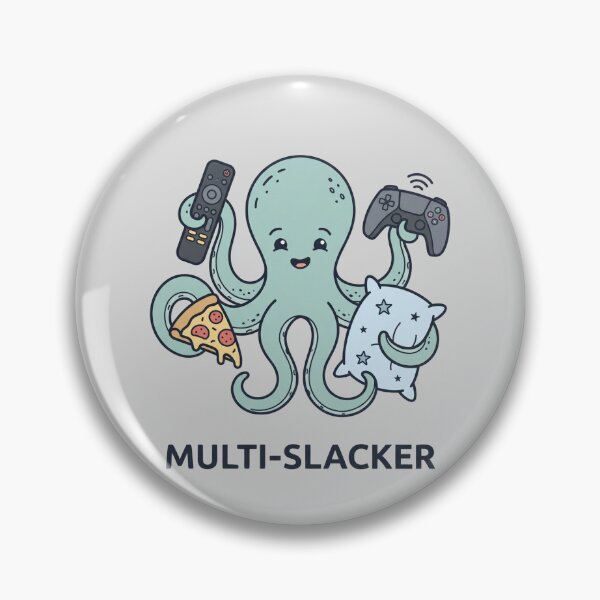 Item preview, Multi-Slacker Funny Lazy Octopus Gamer Humor designed and sold by Ortsas.