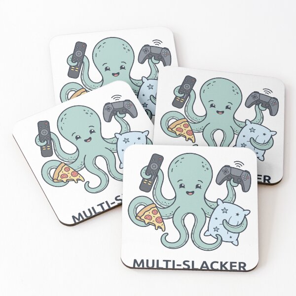 Item preview, Multi-Slacker Funny Lazy Octopus Gamer Humor designed and sold by Ortsas.