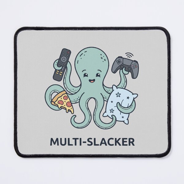 Item preview, Multi-Slacker Funny Lazy Octopus Gamer Humor designed and sold by Ortsas.