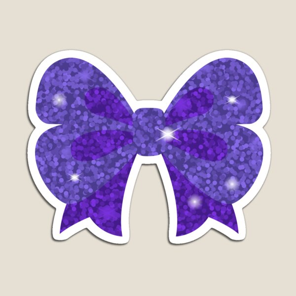 Item preview, Purple Glitter Ribbon Bow designed and sold by Kusaka.art.