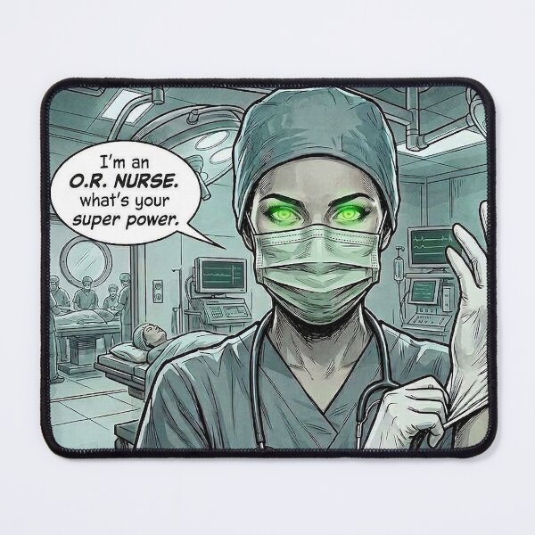 Item preview, Mesmerizing OR Nurse Superpower Hero Graphic designed and sold by rygenr8.