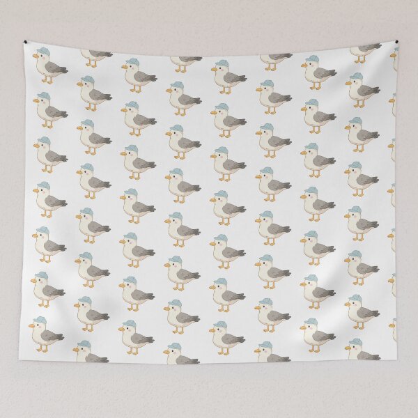 Item preview, Cute Seagull Wearing Blue Cap designed and sold by Anne97s.