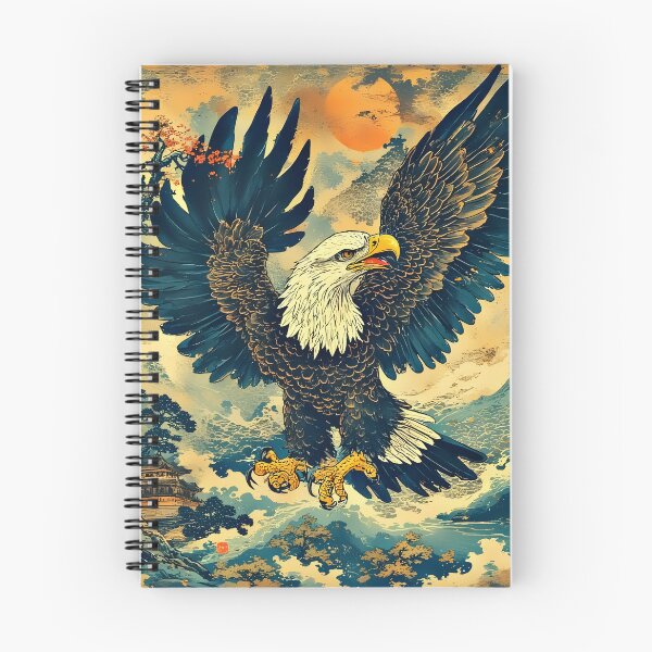 Item preview, Majestic Japanese Vintage Asian Eagle Landscape   designed and sold by Neer arts.