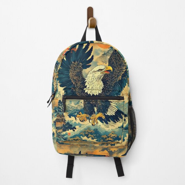 Item preview, Majestic Japanese Vintage Asian Eagle Landscape   designed and sold by Neer arts.