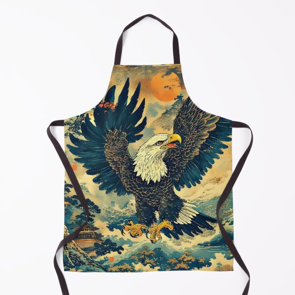 Item preview, Majestic Japanese Vintage Asian Eagle Landscape designed and sold by Neer arts.