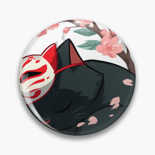 Item preview, Kitsune Mask Cat designed and sold by pumsquare.