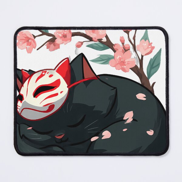 Item preview, Kitsune Mask Cat designed and sold by pumsquare.