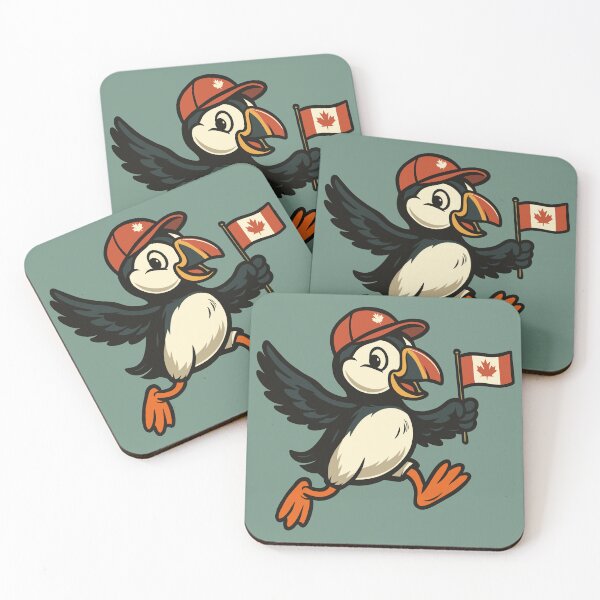 Item preview, Puffin Celebrating Canada Day designed and sold by Ghost on Toast.