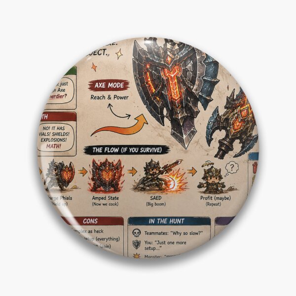Item preview, Monster Hunter Charge Blade designed and sold by CharmingFlowers.