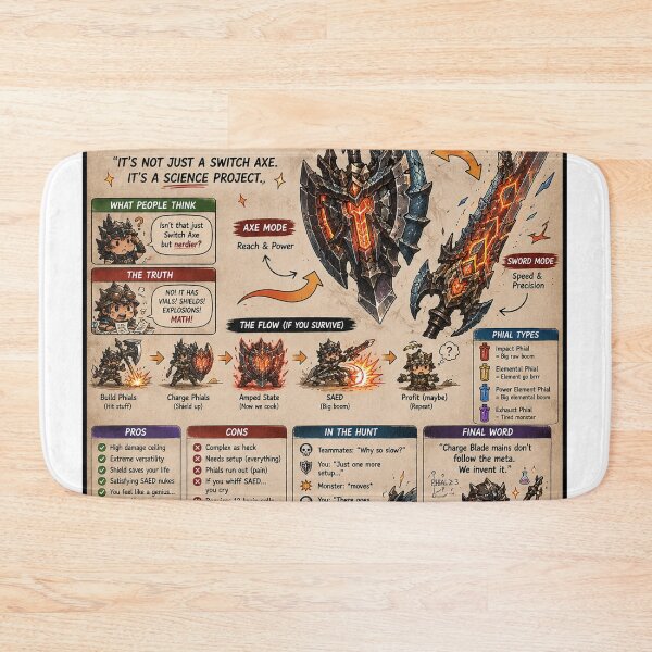 Item preview, Monster Hunter Charge Blade designed and sold by CharmingFlowers.