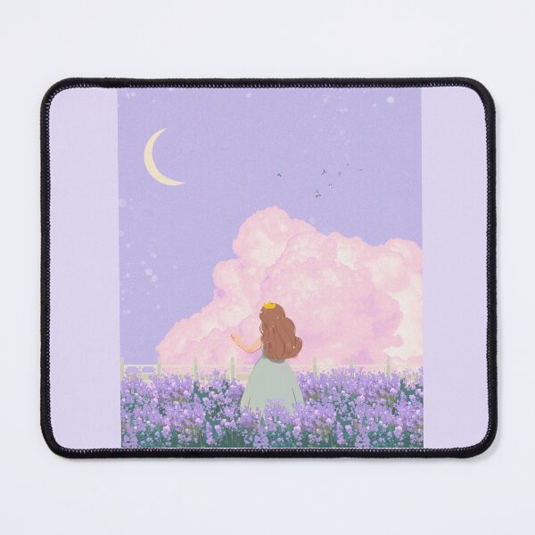 Item preview, Vintage Princess Lavender Field Dreamy Pastel Moon Landscape designed and sold by Rehnair.