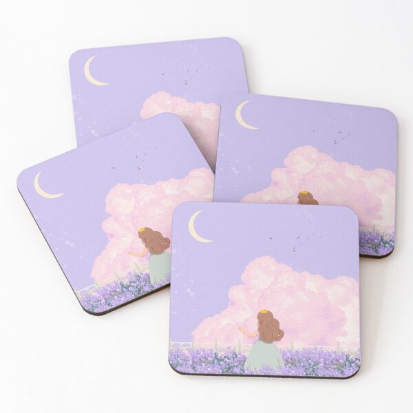Item preview, Vintage Princess Lavender Field Dreamy Pastel Moon Landscape designed and sold by Rehnair.