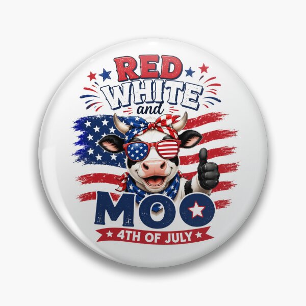 Item preview, Red White and Moo 4th of July designed and sold by Zbixu.