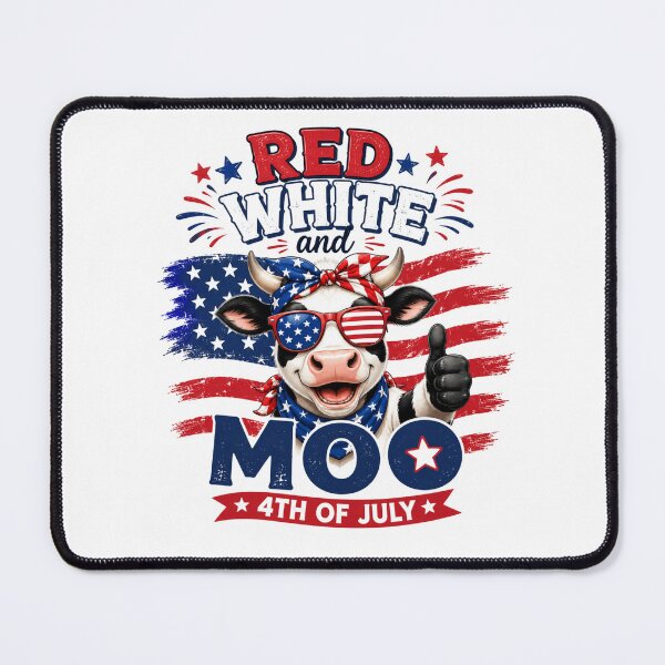 Item preview, Red White and Moo 4th of July designed and sold by Zbixu.