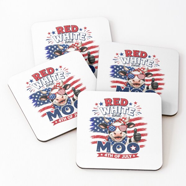 Item preview, Red White and Moo 4th of July designed and sold by Zbixu.