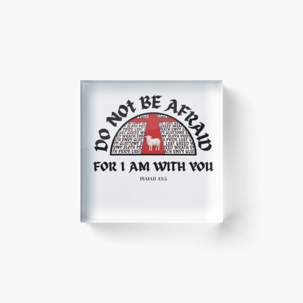 Item preview, Do Not Be Afraid Isaiah 43:5 Christian Lamb Cross Graphic designed and sold by JEVANStudio.
