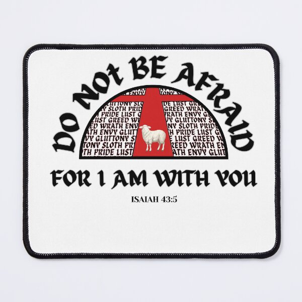 Item preview, Do Not Be Afraid Isaiah 43:5 Christian Lamb Cross Graphic designed and sold by JEVANStudio.