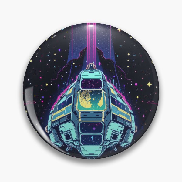 Item preview, Retro Space Station - Pixel Sci-Fi Art designed and sold by dosuki Store.