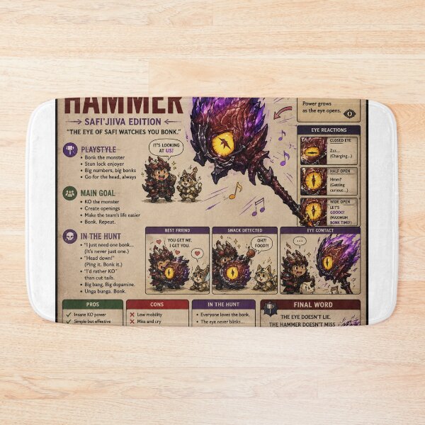 Item preview, Monster Hunter Hammer designed and sold by CharmingFlowers.