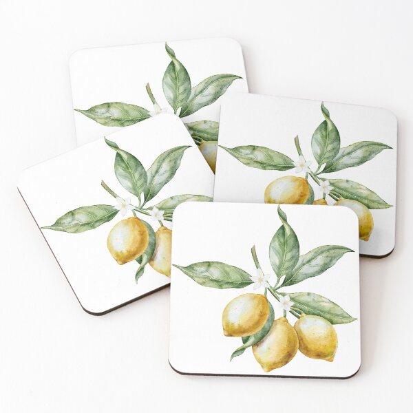 Item preview, Watercolor Lemon Branch with Blossoms designed and sold by Alisles.