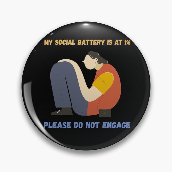 Item preview, Social Battery 1% Headphones In designed and sold by ContigoART.