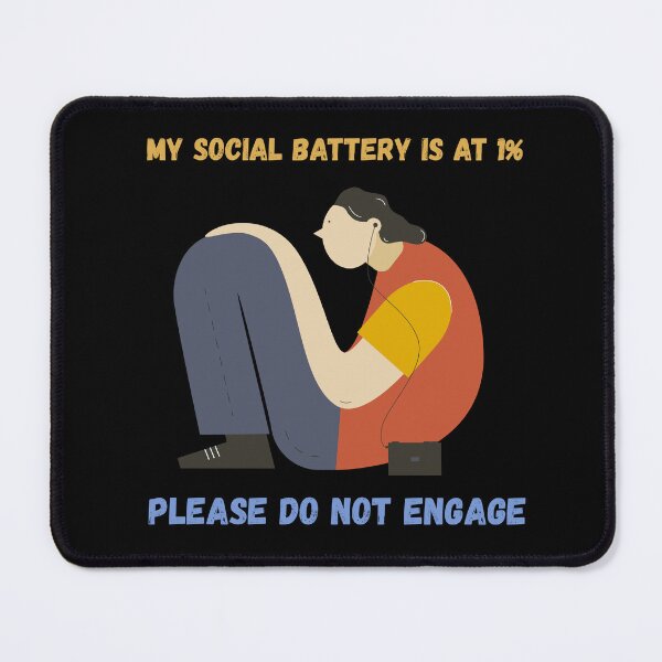 Item preview, Social Battery 1% Headphones In designed and sold by ContigoART.