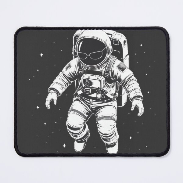 Item preview, Floating Astronaut - Minimal Black and White Space designed and sold by dosuki Store.