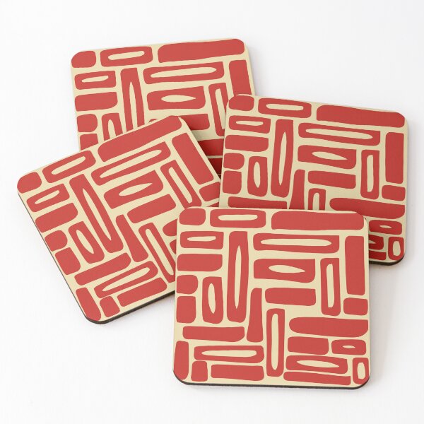 Item preview, Abstract composition in red and creme E9 designed and sold by StefanStudioArt.