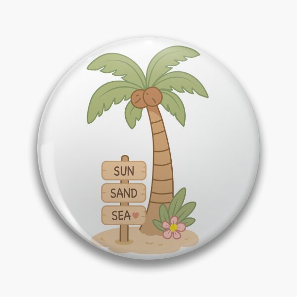 Item preview, Palm Tree Sun Sand Sea Sign designed and sold by Anne97s.