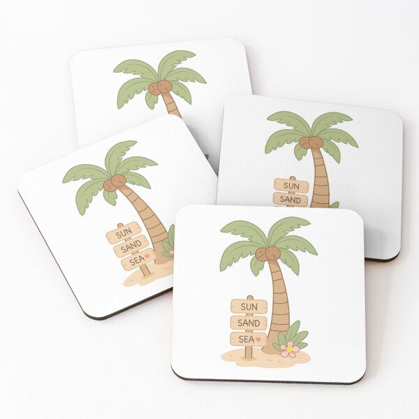 Item preview, Palm Tree Sun Sand Sea Sign designed and sold by Anne97s.