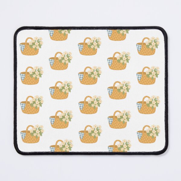 Item preview, Cute Picnic Basket with White Flowers designed and sold by Anne97s.