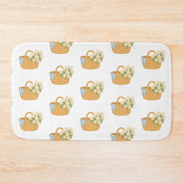 Item preview, Cute Picnic Basket with White Flowers designed and sold by Anne97s.