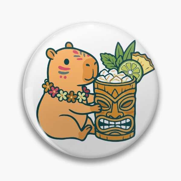 Item preview, Tiki Capy Capybara Cocktail Sticker Pack Tee designed and sold by RedStreamStudio.