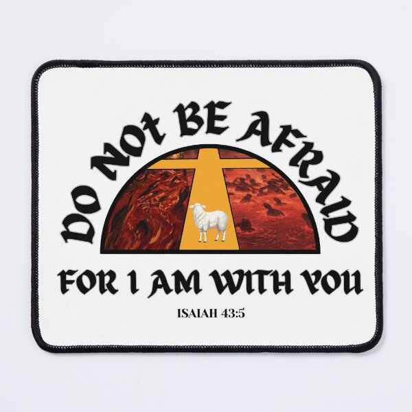 Item preview, Isaiah 43:5 Lamb of God Cross in Hellfire Christian Graphic designed and sold by JEVANStudio.