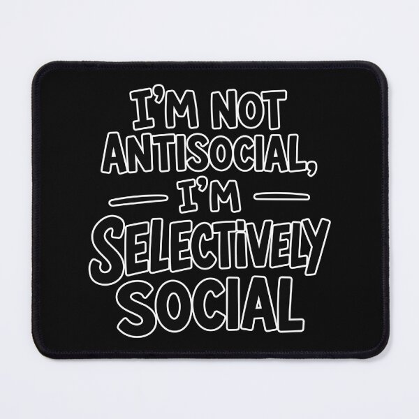Item preview, Selectively Social Introvert Funny Quote designed and sold by Inspireland7.