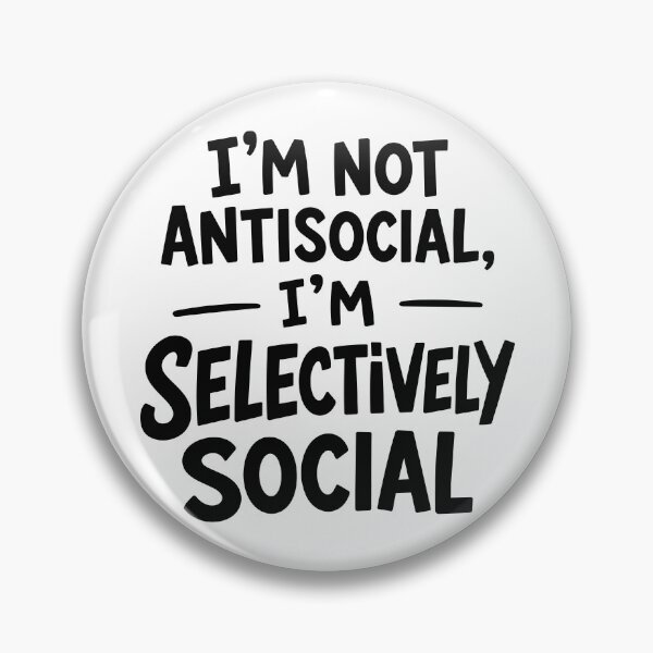 Item preview, Selectively Social Introvert Funny Quote designed and sold by Inspireland7.