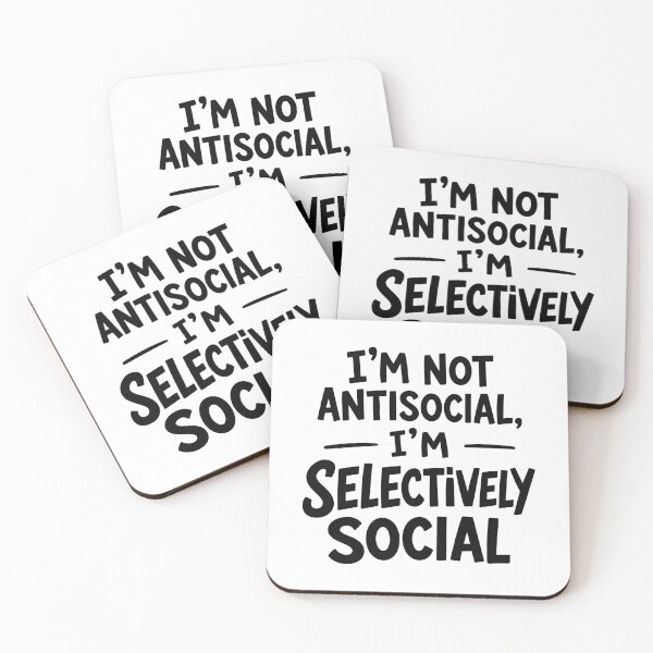 Item preview, Selectively Social Introvert Funny Quote designed and sold by Inspireland7.