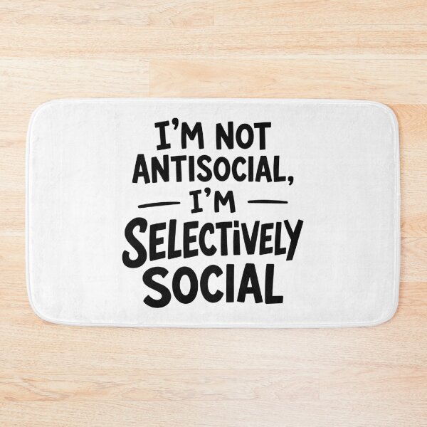 Item preview, Selectively Social Introvert Funny Quote designed and sold by Inspireland7.