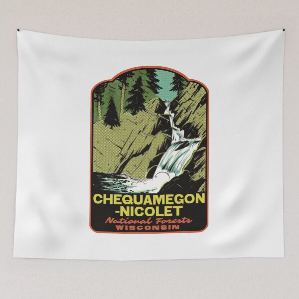 Item preview, Chequamegon-Nicolet National Forests Wisconsin Retro designed and sold by HalpinDesign.