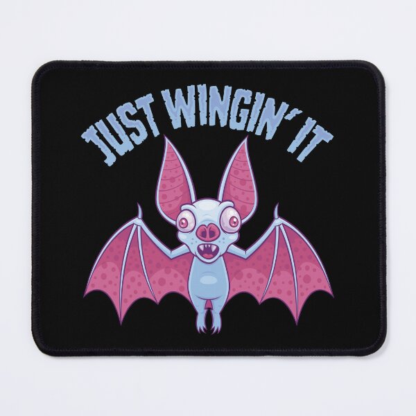 Item preview, Just Wingin' It Derpy Albino Bat designed and sold by fizzgig.