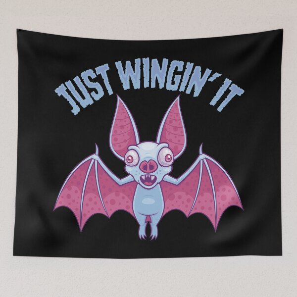Item preview, Just Wingin' It Derpy Albino Bat designed and sold by fizzgig.