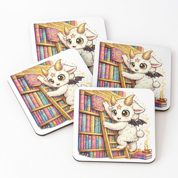Item preview, Cute Baphomet Librarian – Magical Bookworm Fantasy Art designed and sold by NightSpell.