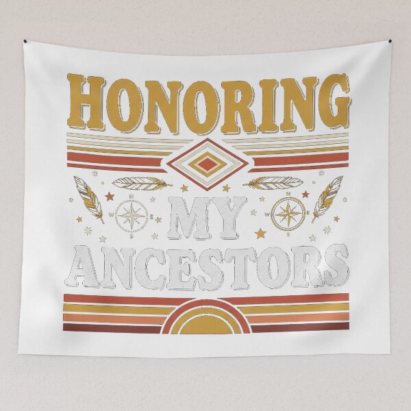 Item preview, Honoring My Ancestors Minimalist Spiritual Heritage Quote designed and sold by Designs-RZ.