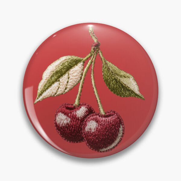 Item preview, Embroidered Sweet Cherry Botanical Art designed and sold by MegaNovaArt.