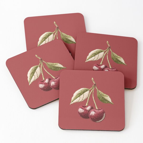 Item preview, Embroidered Sweet Cherry Botanical Art designed and sold by MegaNovaArt.