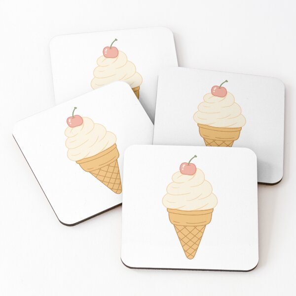 Item preview, Cute Vanilla Ice Cream Cone with Cherry designed and sold by Anne97s.