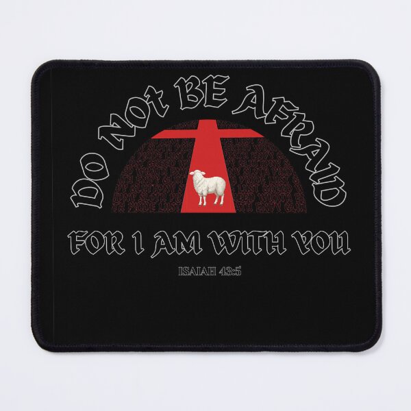 Item preview,  Do Not Be Afraid Isaiah 43:5 Christian Lamb Cross Graphic (dark) designed and sold by JEVANStudio.
