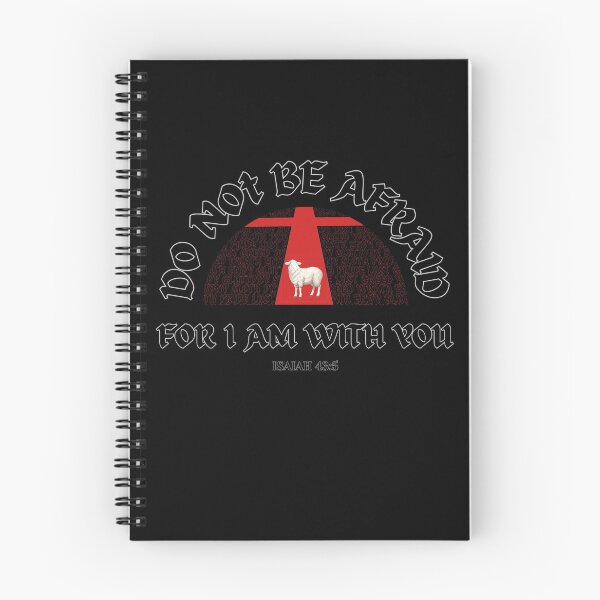 Item preview,  Do Not Be Afraid Isaiah 43:5 Christian Lamb Cross Graphic (dark) designed and sold by JEVANStudio.