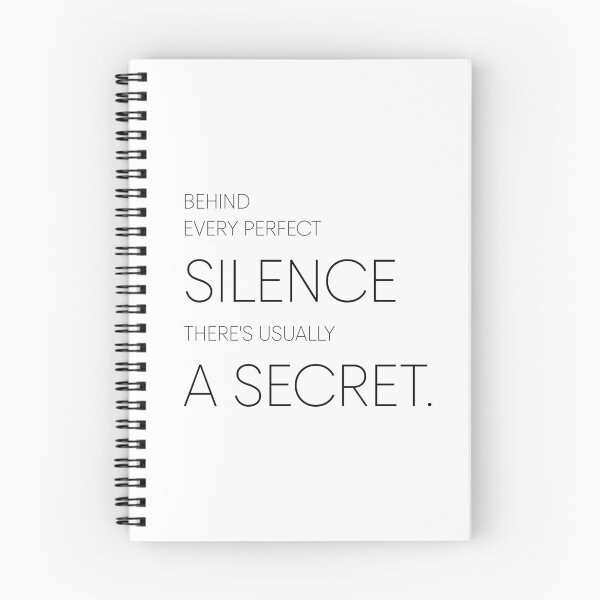 Item preview, BEHIND EVERY PERFECT SILENCE THERE'S USUALLY A SECRET, Unique designed and sold by villacreativa.