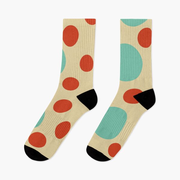 Item preview,  Green and red dots in a beige background designed and sold by StefanStudioArt.